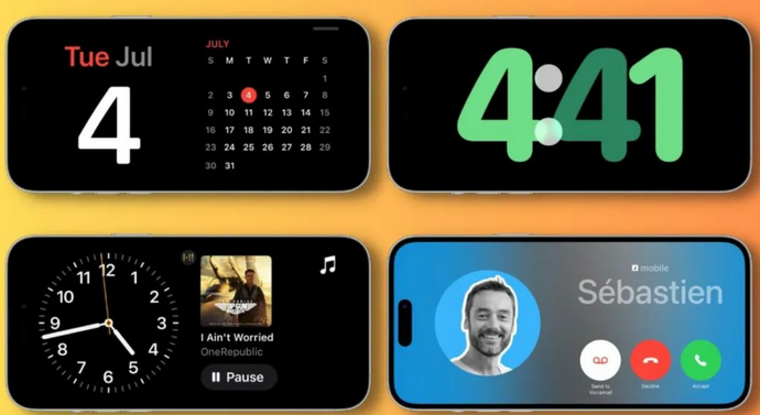 东升镇苹果手机维修分享iOS17横屏充电待机显示有什么好处 